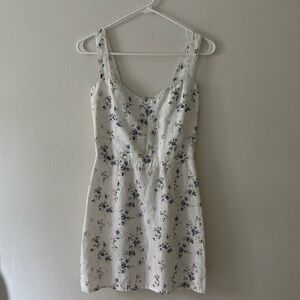 Reformation Floral White Mini-Dress